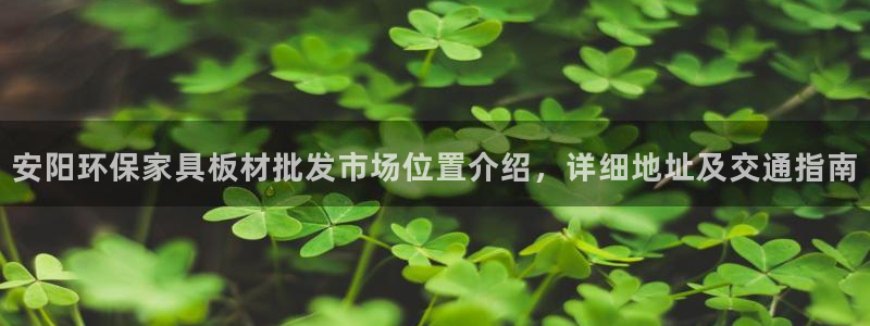 杏耀平台注册会员：安阳环保家具板材批发市场位置介绍，详细地址